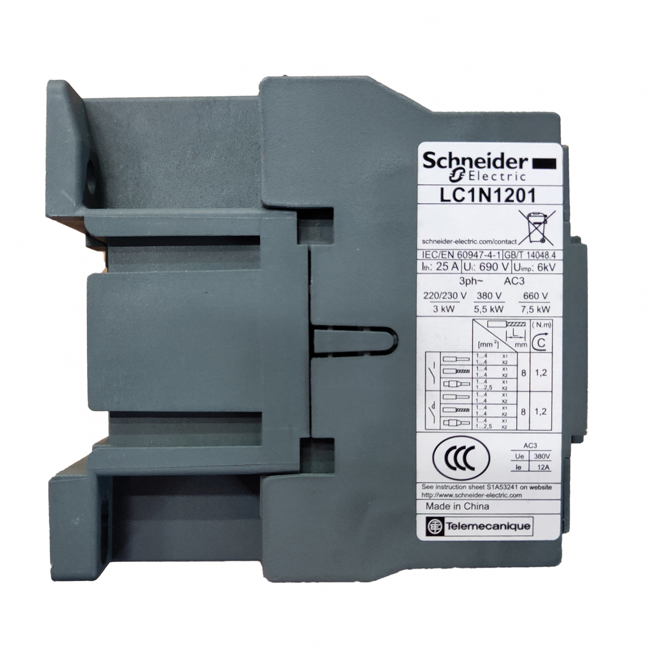 Контактор Schneider Electric LC1N1201 AC36V 1NC