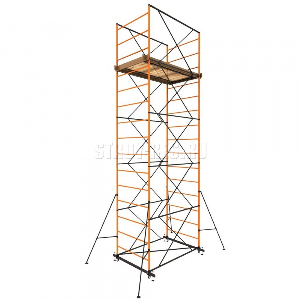 Вышка-тура РАДИАН с балкой базы и винтовыми опорами-4 (0,9х2,0x4)