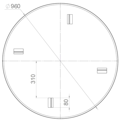 Затирочный диск GROST d-960 мм