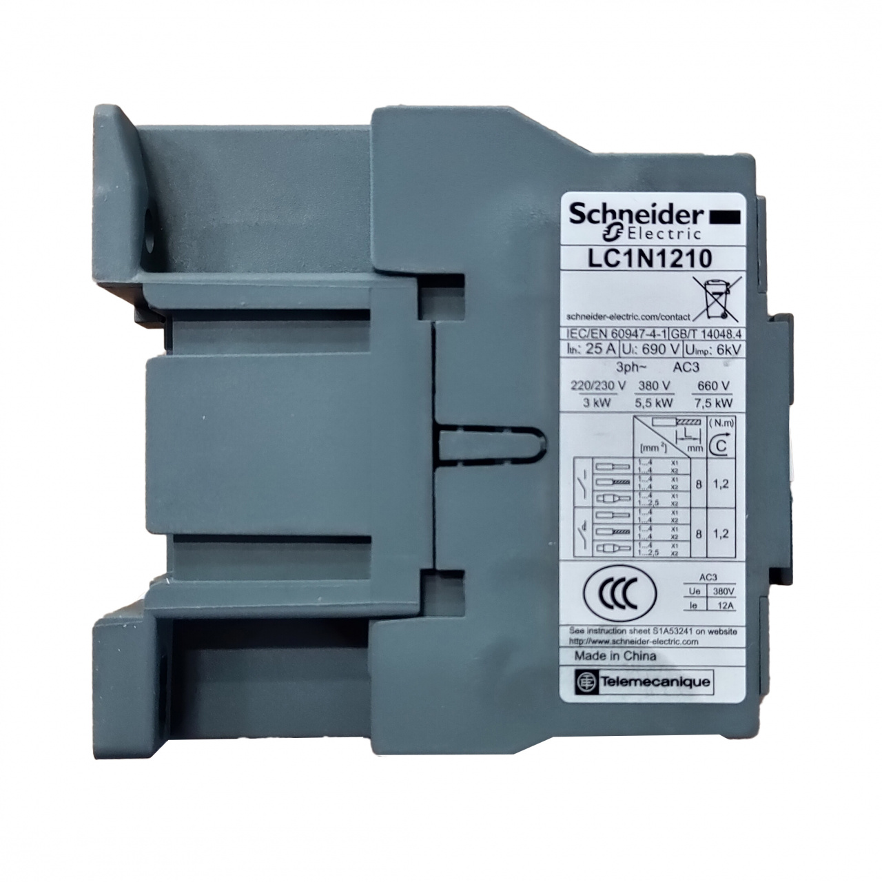 Контактор Schneider Electric LC1N1210 AC36V 1NO