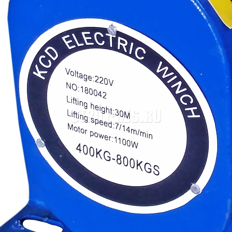 Лебедка электрическая KCD400 400кг 30м 220В