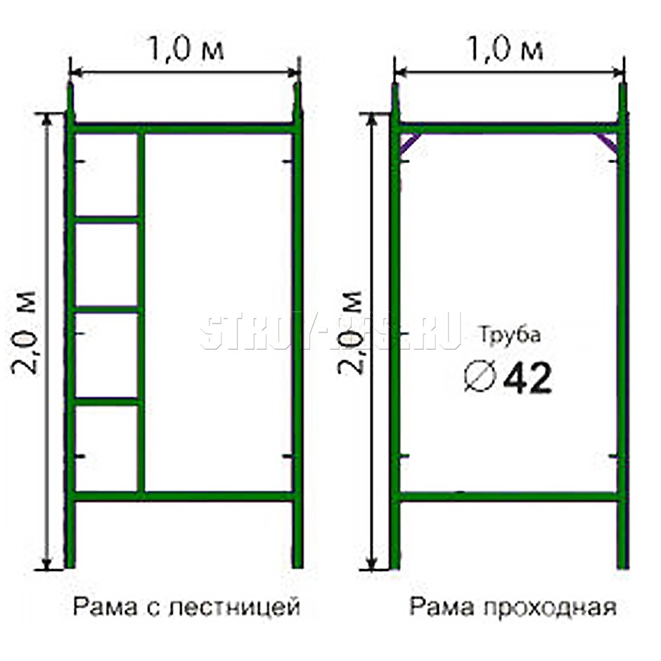 Леса строительные ЛРС-400 D-42 мм 34x6 (Без настила)